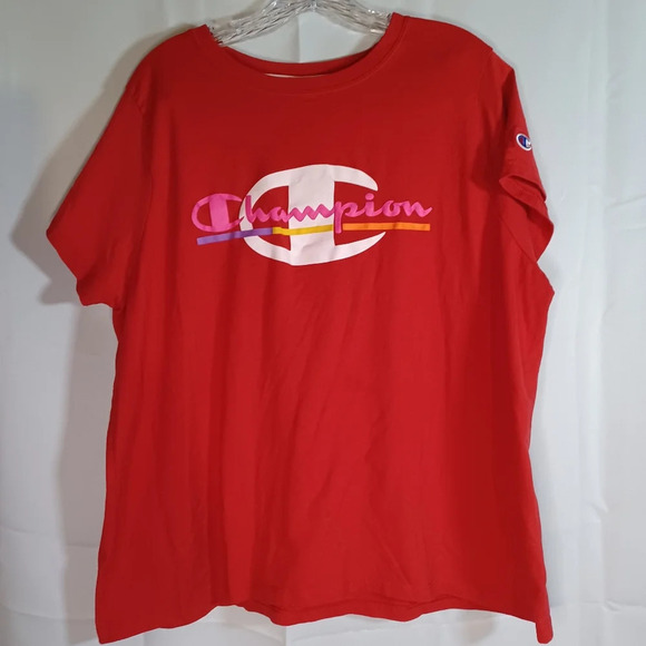 Champion women's red t-shirt with logo - Picture 1 of 12
